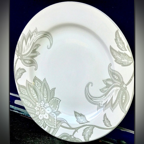 Vintage Discontinued 1990s NAUTICA Tableware TISBURY TAUPE Paisley Dinner Plate - Picture 5 of 10